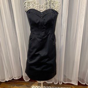 Barney’s New York Strapless Black Cocktail Dress